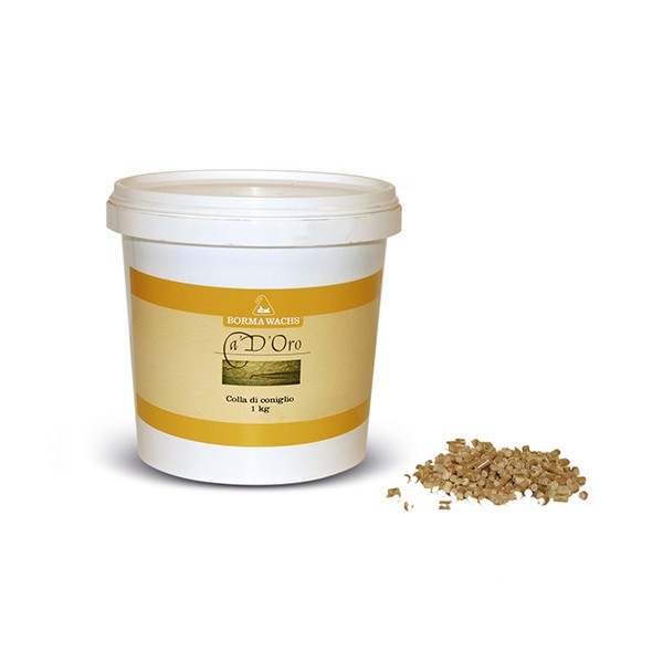 COLLA DI CONIGLIO IDROSOLUBILE PER DORATURA E  RESTAURO 1KG da COLOR CENTER DI IACCARINO SANDRO