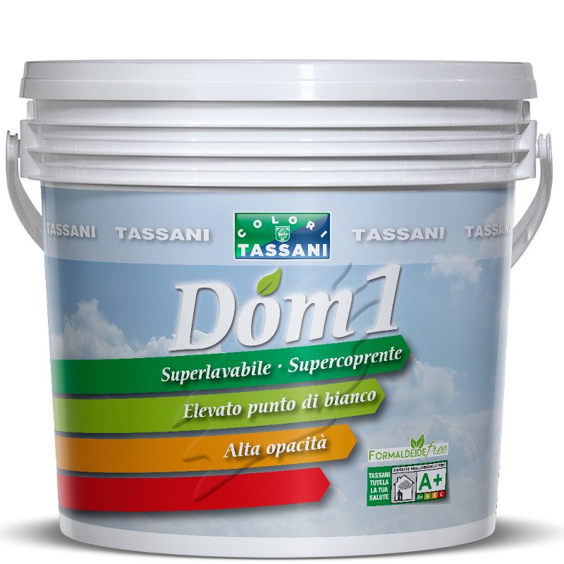 DOM1 IDROPITTURA LAVABILE ALTA COPERTURA da COLOR CENTER DI IACCARINO SANDRO